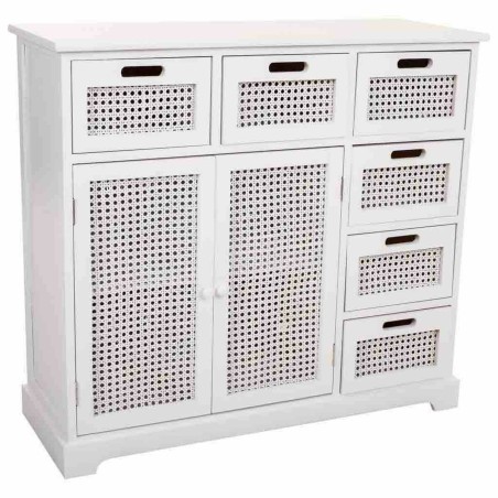 Aparador Alexandra House Living Blanco Madera de Paulonia Madera MDF 3