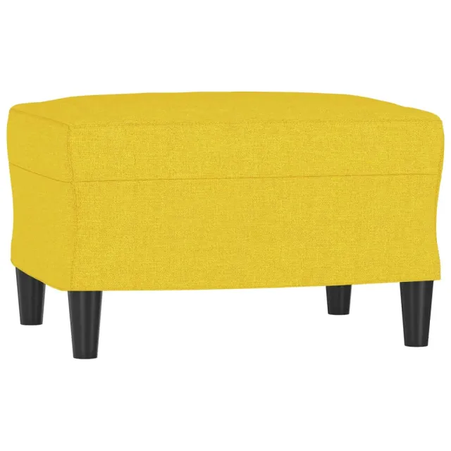 Fauteuil avec repose-pied Jaune clair 60 cm Tissu