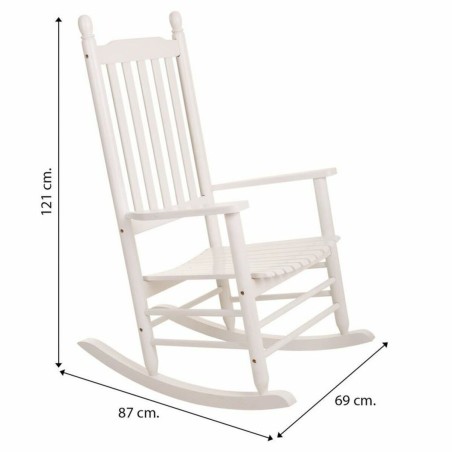 Sedia a Dondolo Alexandra House Living Bianco