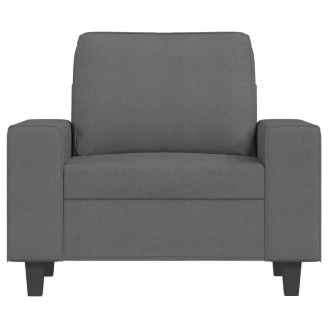 Fauteuil avec repose-pied Gris foncé 60 cm Tissu