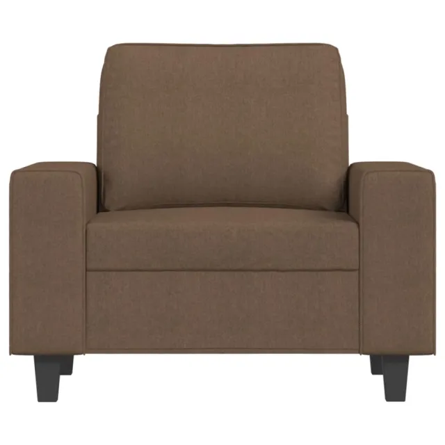 Fauteuil avec repose-pied Marron 60 cm Tissu