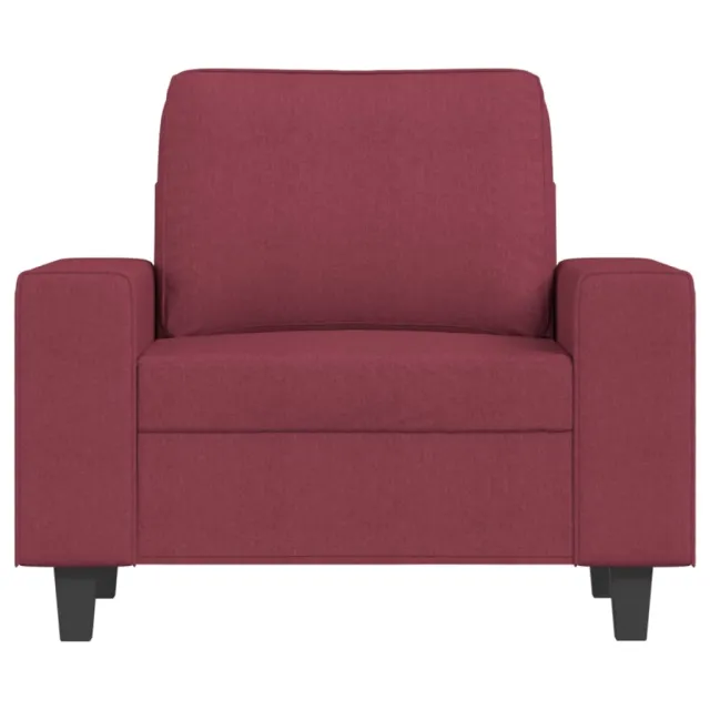Fauteuil avec repose-pied Rouge bordeaux 60 cm Tissu