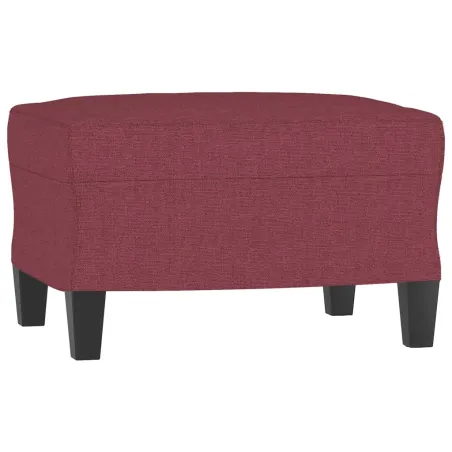 Fauteuil avec repose-pied Rouge bordeaux 60 cm Tissu