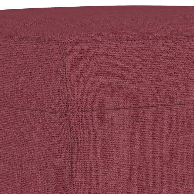 Fauteuil avec repose-pied Rouge bordeaux 60 cm Tissu