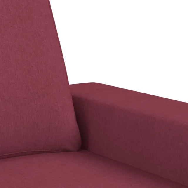 Fauteuil avec repose-pied Rouge bordeaux 60 cm Tissu