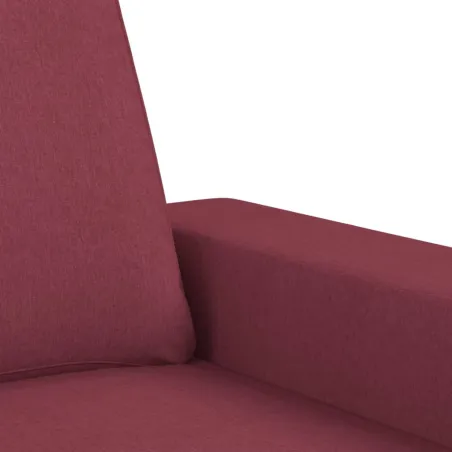 Fauteuil avec repose-pied Rouge bordeaux 60 cm Tissu