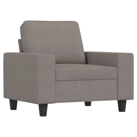 Fauteuil avec repose-pied Taupe 60 cm Tissu