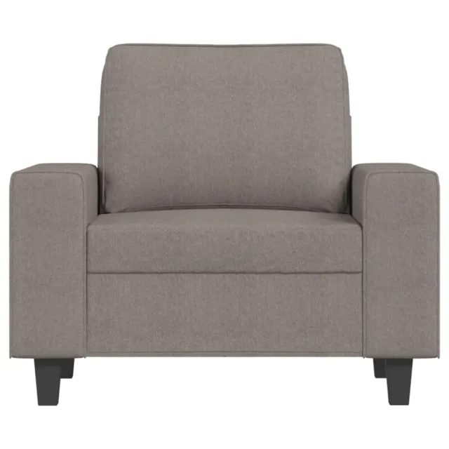 Fauteuil avec repose-pied Taupe 60 cm Tissu