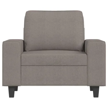 Fauteuil avec repose-pied Taupe 60 cm Tissu
