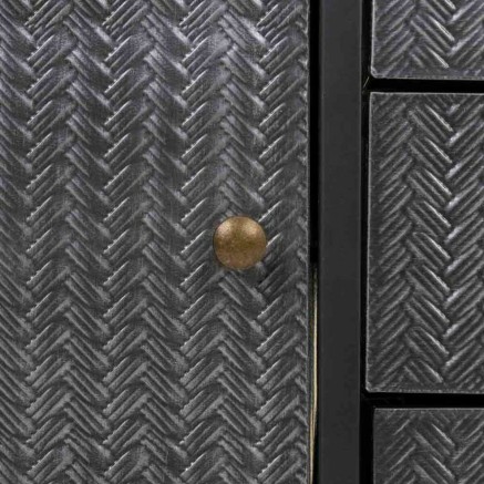 Aparador Alexandra House Living Marrón Gris Madera Metal 36 x 82 x 12 2