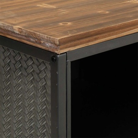 Credenza Alexandra House Living Marrone Grigio Legno Metallo 36 x 82 x