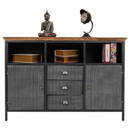 Credenza Alexandra House Living Marrone Grigio Legno Metallo 36 x 82 x
