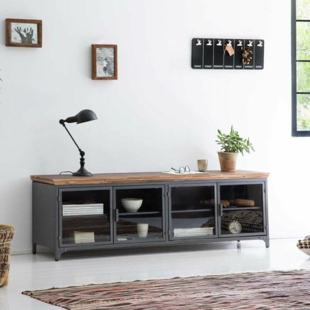 Multifunctionele ladekast Alexandra House Living Bruin Grijs Hout Meta