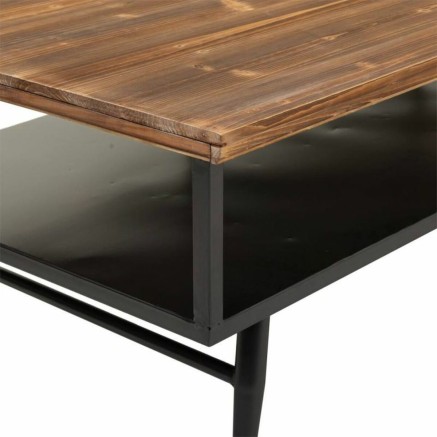 Mesa de Centro Alexandra House Living Marrón Gris Metal Madera de man 2