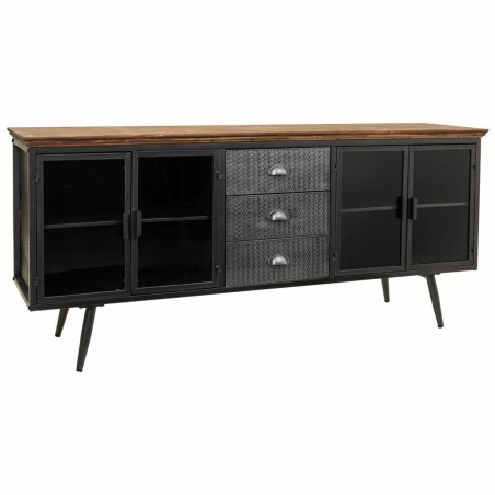 Aparador Alexandra House Living Marrón Gris Madera Metal 42 x 74 x 16
