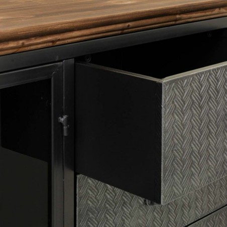 Sideboard Alexandra House Living Brown Grey Wood Metal 42 x 74 x 164 c