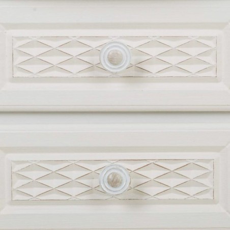 Mesita de Noche Alexandra House Living Blanco Crema 31 x 71 x 38 cm