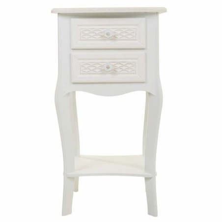 Nachtkastje Alexandra House Living Wit Crème 31 x 71 x 38 cm