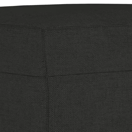 Ensemble de canapés 4 pcs avec coussins Noir Tissu