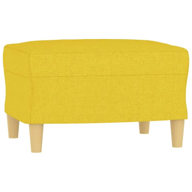 Ensemble de canapés 4 pcs avec coussins Jaune clair Tissu