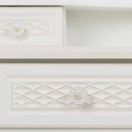 Schminktisch Alexandra House Living Weiß Creme 40 x 140 x 75 cm