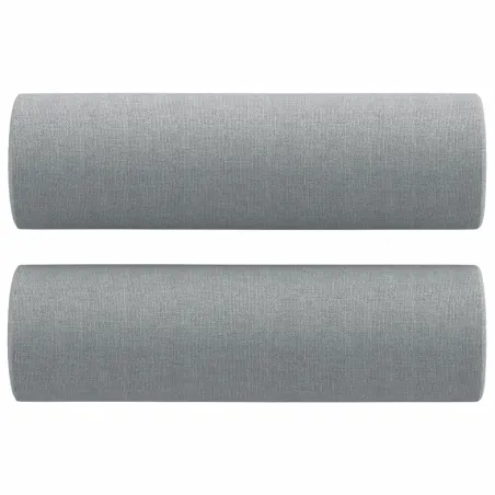 Ensemble de canapés 4 pcs coussins gris clair tissu