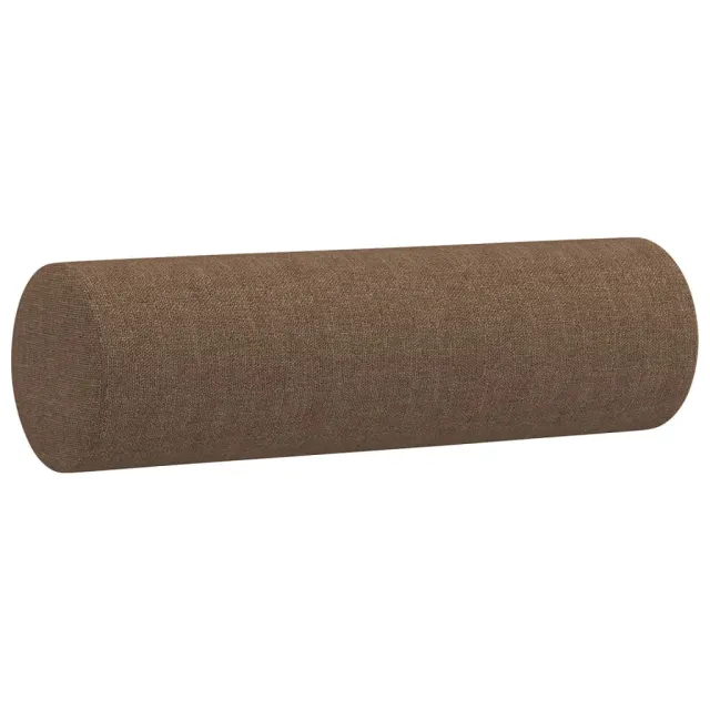 Ensemble de canapés 4 pcs avec coussins marron tissu