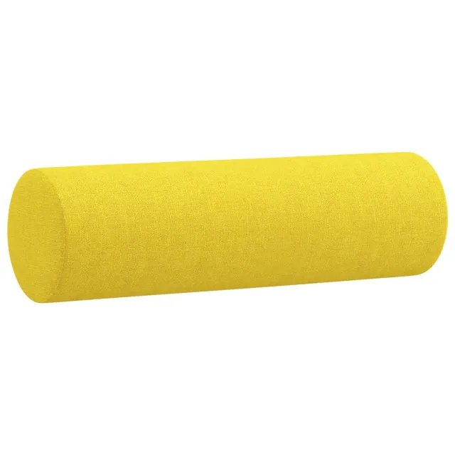 Ensemble de canapés 4 pcs avec coussins jaune clair tissu