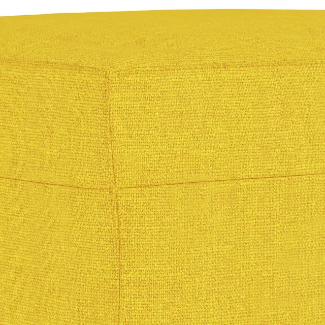 Ensemble de canapés 4 pcs avec coussins jaune clair tissu