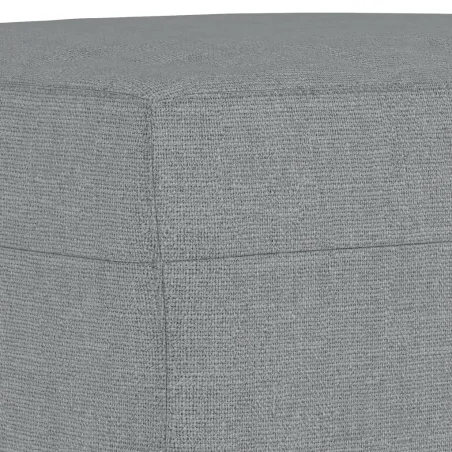 Ensemble de canapés 3 pcs coussins gris clair tissu