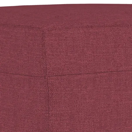 Ensemble de canapés 3 pcs avec coussins Rouge bordeaux Tissu