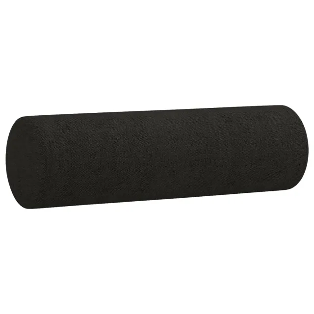 Ensemble de canapés 3 pcs avec coussins noir tissu