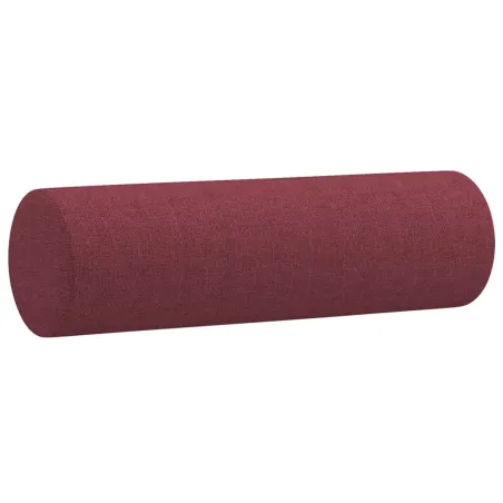 Ensemble de canapés 3 pcs avec coussins rouge bordeaux tissu