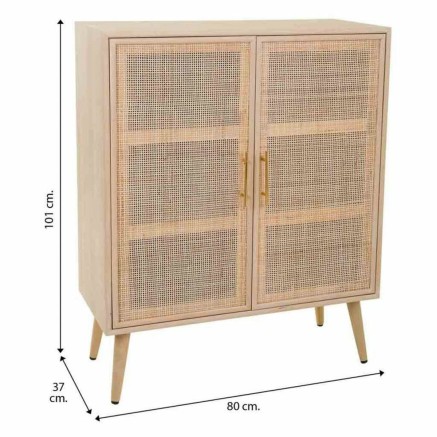 Armario Alexandra House Living Natural Madera MDF 37 x 101 x 80 cm 2