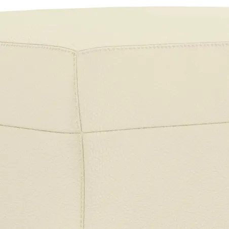 Ensemble de canapés 3 pcs avec coussins Crème Similicuir