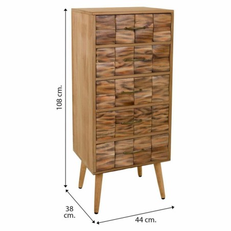 Ladenkast Alexandra House Living Natuurlijk Paulownia hout 108 x 38 x