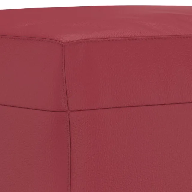 Ensemble de canapés 3 pcs et coussins Rouge bordeaux Similicuir
