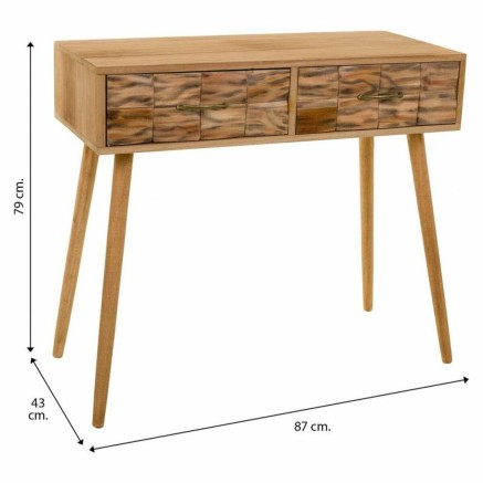 Hall Table with Drawers Alexandra House Living Natural 43 x 79 x 87 cm 2