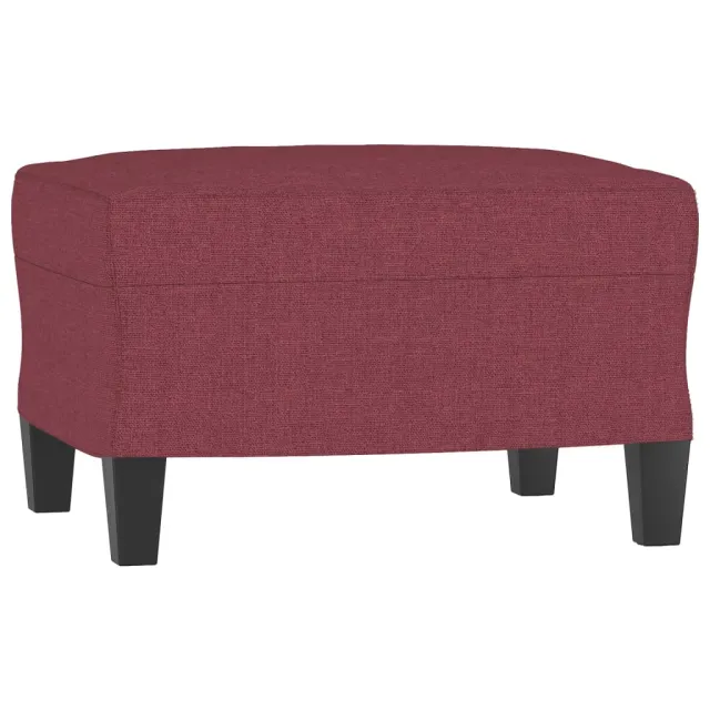 Ensemble de canapés 3 pcs avec coussins Rouge bordeaux Tissu