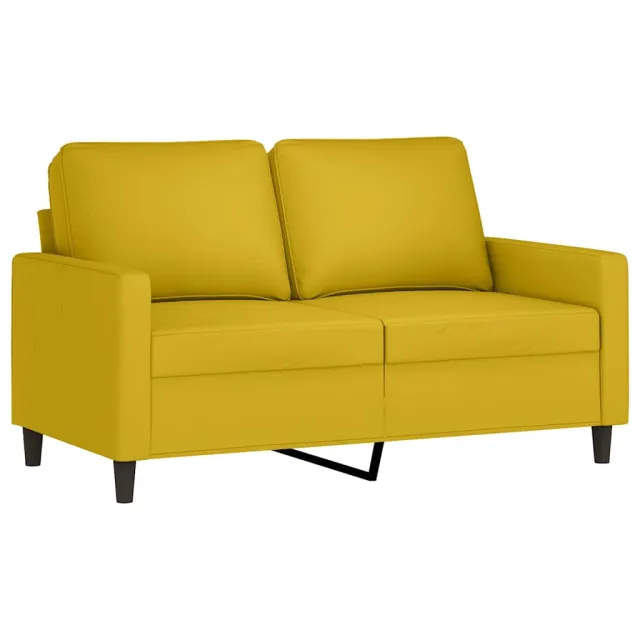 Ensemble de canapés 3 pcs avec coussins Jaune Velours