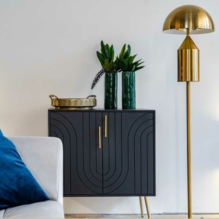 Meuble d'Entrée Alexandra House Living Gris Doré 37 x 84 x 75 cm