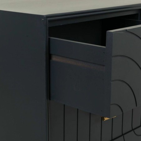 Chest of drawers Alexandra House Living Golden Dark grey MDF Wood 78 x