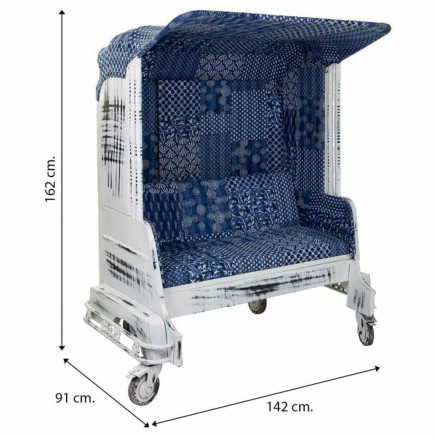 Divano Alexandra House Living Bianco Taxi 91 x 162 x 142 cm 2