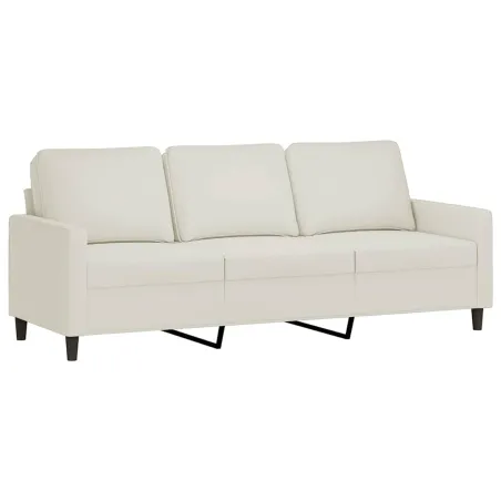 Ensemble de canapés 2 pcs avec coussins Crème Velours