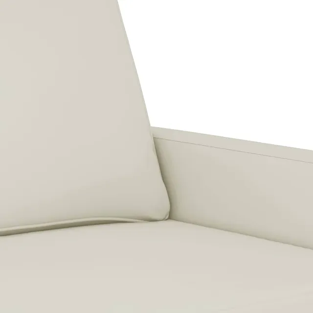 Ensemble de canapés 2 pcs avec coussins Crème Velours