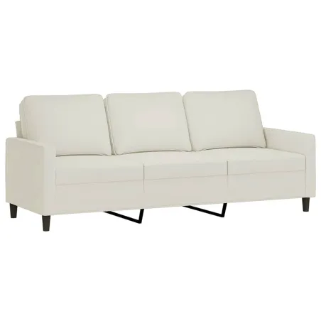 Ensemble de canapés 3 pcs avec coussins Crème Velours