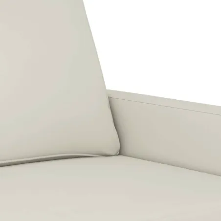 Ensemble de canapés 3 pcs avec coussins Crème Velours