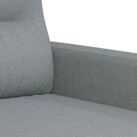 Ensemble de canapés 4 pcs coussins gris clair tissu