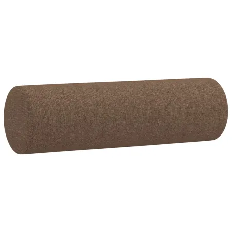 Ensemble de canapés 4 pcs avec coussins marron tissu