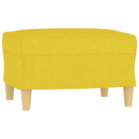 Ensemble de canapés 4 pcs avec coussins jaune clair tissu